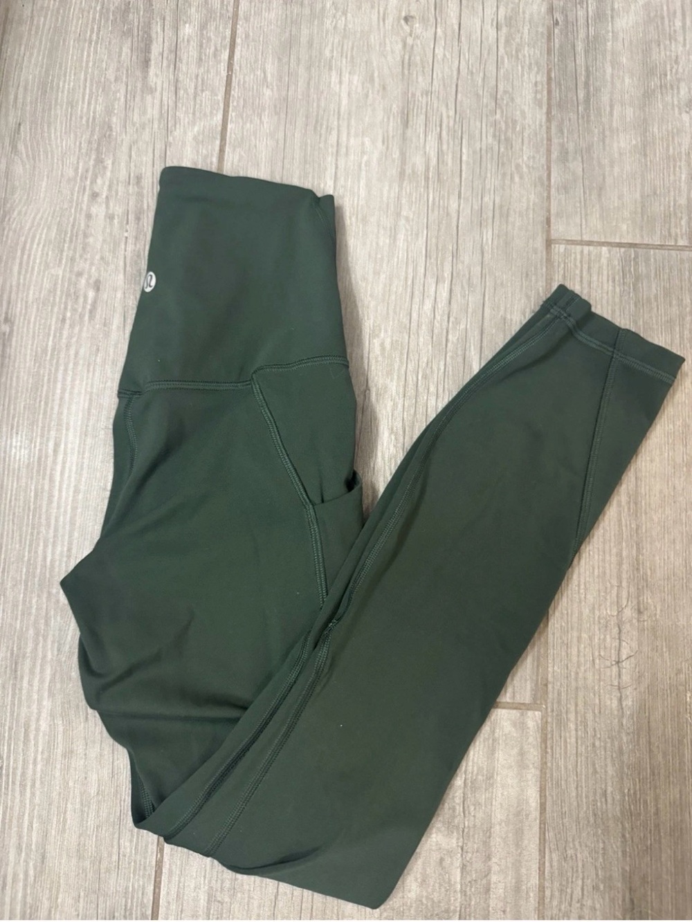 Lululemon Align Dark Green High-Rise Leggings with pockets size 2